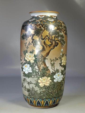 Vaas - geglazuurd keramiek - Japan - Meiji periode