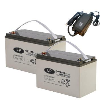 Landport (LP) 2x EVX12-120 accus 12 volt 120 ah + IMPULS II, Ophalen of Verzenden, Nieuw