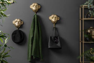 Extravagante jashaak set van 3 THREE APES 25cm goud, Ophalen of Verzenden, Nieuw