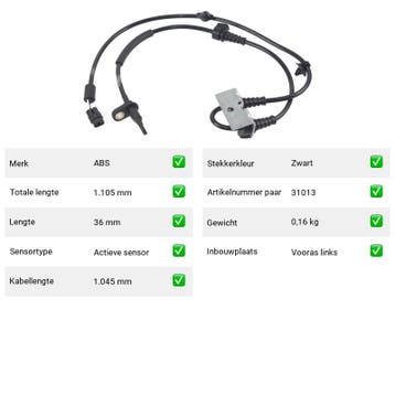 ABS-sensor Suzuki Sx4 1.6 (GY, RW) Van 2007-10 tot  - ABS-se, Verzenden, Nieuw, Suzuki