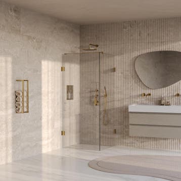 Brauer Void - Douchecabine met Draaideur - Helder Glas -, Ophalen of Verzenden, Nieuw, Rvs