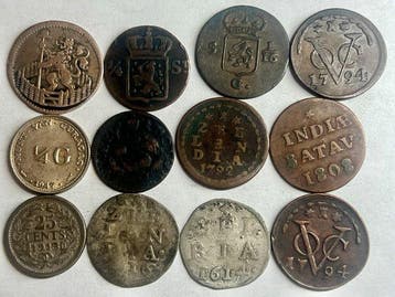 Nederland. Lot de 12 monnaies, Incl. Argent (Zonder, Postzegels en Munten, Munten | Nederland