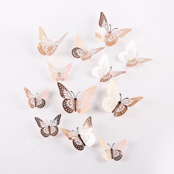 Cake topper decoratie vlinders - muur decoratie met plakkers, Ophalen of Verzenden, Nieuw
