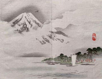 View of mount Fuji - Kno Bairei (1844-1895) - Japan - Meiji