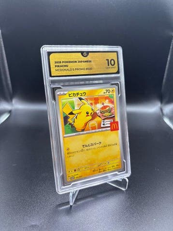Pokémon - 1 Graded card Mcdonalds Burger Pikachu 020 - GG 10, Nieuw