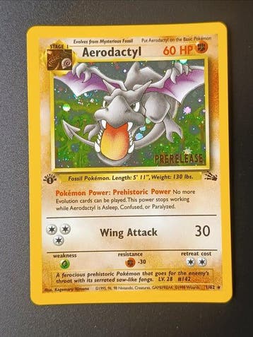Pokémon - 1 Card - Aerodactyl first edition Prerelease First, Nieuw