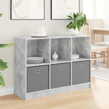 vidaXL Dressoir Beton Grijs 102 x 32 x 73,5 cm, 100 tot 150 cm, Verzenden, Nieuw, 25 tot 50 cm