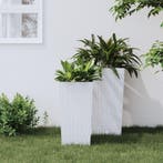 vidaXL Plantenbak met uitneembare bak rattan-look 11/26,5 L, Tuin en Terras, Verzenden, Nieuw, Kunststof