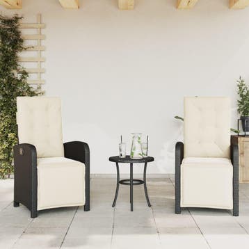 vidaXL Tuinstoelen 2 st verstelbaar met voetensteun poly, Tuin en Terras, Tuinstoelen, Verzenden, Nieuw