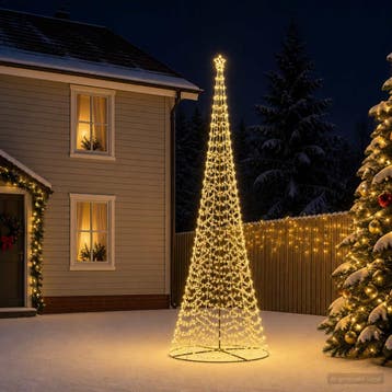 vidaXL LED-kerstboom spiraal met voet EKENAS 500 cm 868, Verzenden, Nieuw