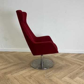 SMV Kinzika L fauteuil van Designer Carlo Bimbi, rood, Gebruikt, Ophalen of Verzenden, Rood, Eén