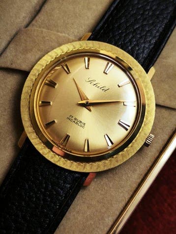 Schild - President 18K GP Dress Watch Textured Bezel -, Nieuw