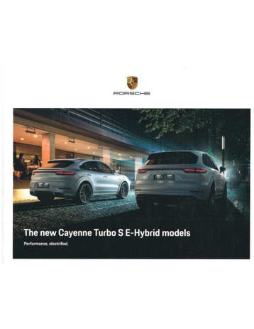 2020 PORSCHE CAYENNE TURBO S E-HYBRID HARDCOVER BROCHURE, Nieuw, Porsche, Author