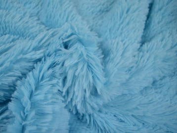 10 meter langharig bont - Aqua blauw - Pluche stoffen, Blauw, 120 cm of meer, Ophalen of Verzenden, Polyester
