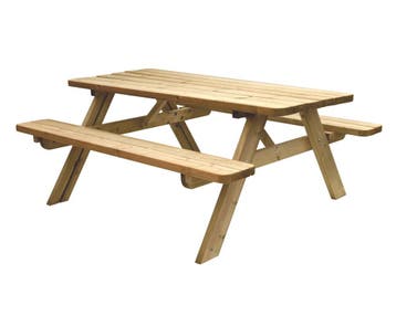 Picknicktafel Bastiaan Groen Geïmpregneerd - Lengte 180 cm, Nieuw