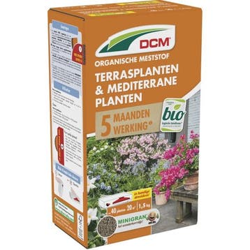 Terras en meditarrane planten mest | DCM | 1.5 kg, Verzenden