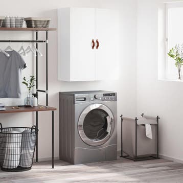 vidaXL Wandkast 69,5x34x90 cm wit, Verzenden, Nieuw, 50 tot 100 cm, Minder dan 100 cm