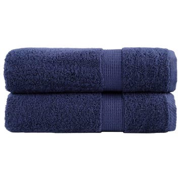 vidaXL Badhanddoeken SOLUND 2 st 600 g/m² 70x140 cm, Verzenden, Nieuw, Blauw