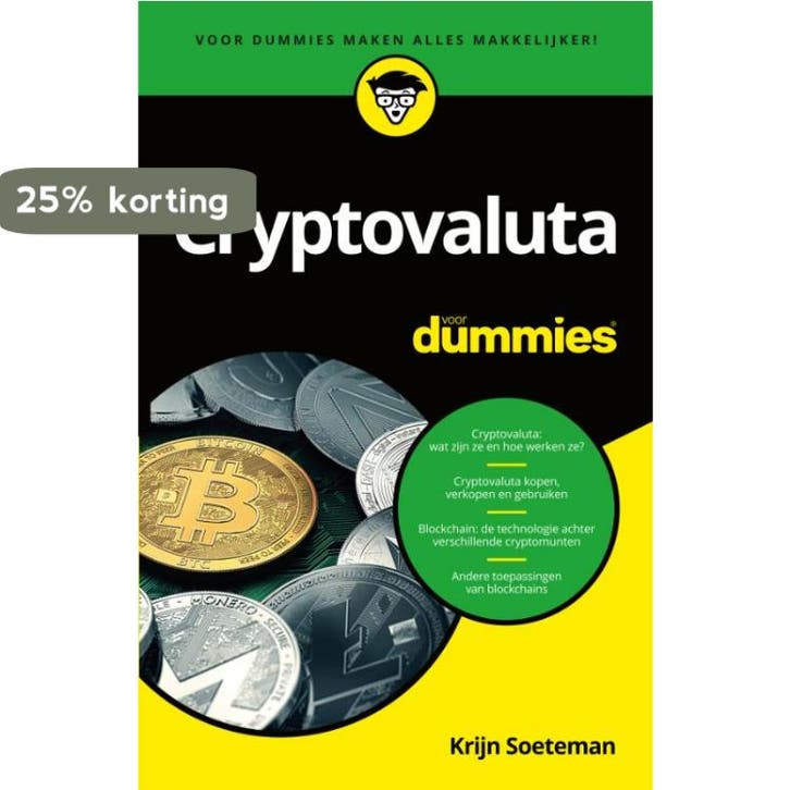 Cryptovaluta voor dummies 9789045355801 Krijn Soeteman, Boeken, Informatica en Computer, Zo goed als nieuw, Verzenden