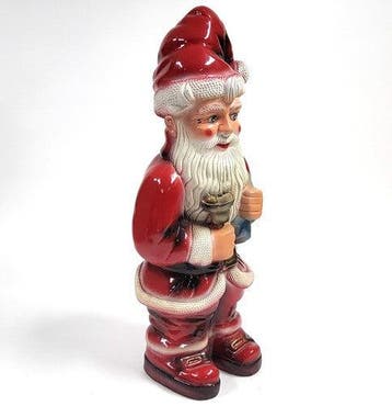 Vintage kerstman van holle gegoten hars, ca. 61 cm, Verzenden, Gebruikt
