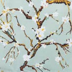 Elegant decoratief stof – Kersenbloesempatronen op een