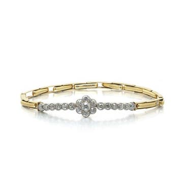 Armband Platina - Antieke Edwardiaanse 18kt goud, platina en, Nieuw