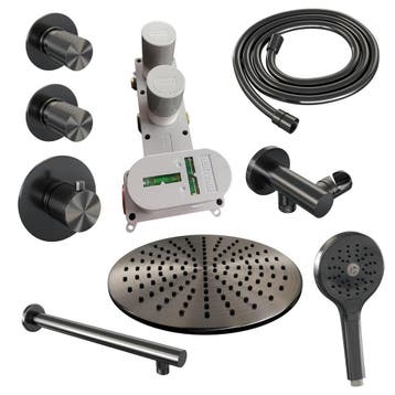 Brauer Gunmetal Carving Thermostatische Regendoucheset, Ophalen of Verzenden, Nieuw