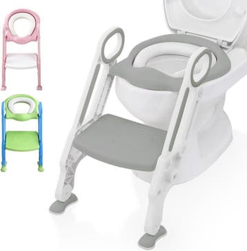 2dekans | LifeGoods WC Verkleiner met Trapje - Toilettrainer, Ophalen of Verzenden, Zo goed als nieuw, Grijs