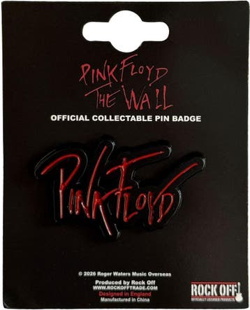 Pink Floyd The Wall Text Logo - Pin officiële merchandise, Verzenden, Nieuw, Kleding