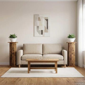 vidaXL Plantenstandaard 2 st Oud hout 30,5 x 30 x 80,5 cm, Verzenden, Nieuw