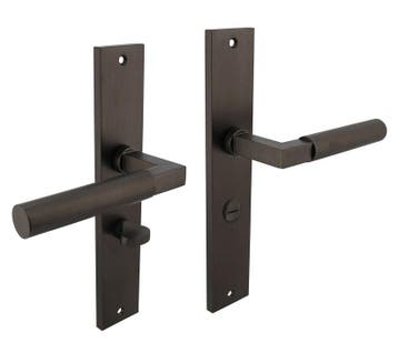 Intersteel deurklink Bau-Stil op langschild WC63/8 antraciet, Verzenden, Nieuw