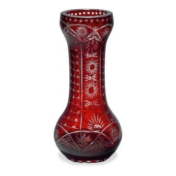 bohemia - Vaas - Kristal - Antiek handgesneden glas