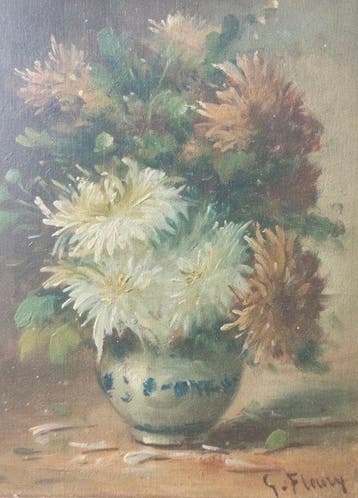 Gutav Fleury - Composée Fleurales, Antiek en Kunst