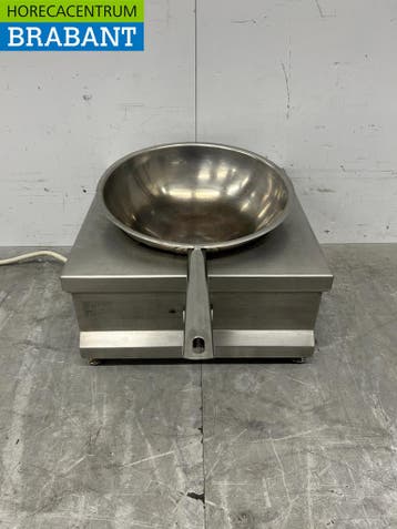 RVS Menu System Wok 300 Inductie wok wokbrander wokplaat met, Ophalen of Verzenden, Gebruikt