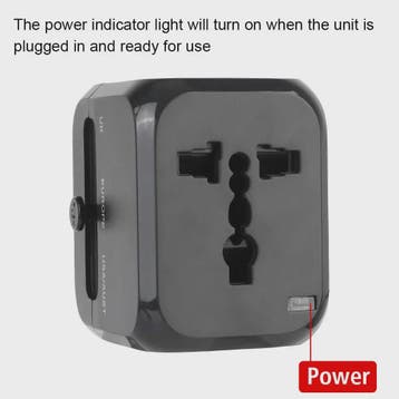 Universele Reisadapter met 2 USB & 1 Type-C Poort - EU, UK,, Verzenden, Nieuw