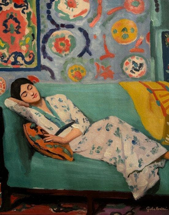 Giulia Montesi (1980) - L’ora del tè sospesa, Antiek en Kunst, Kunst | Schilderijen | Modern