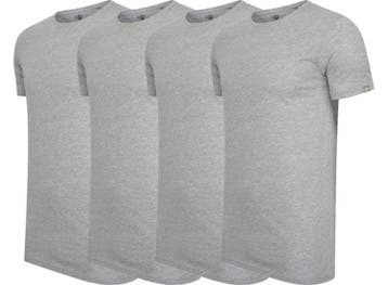 4-pack Cappuccino Grijs T-Shirt ronde hals - Extra Lange, Verzenden, Nieuw, Cappuccino
