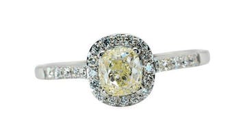 Zonder minimumprijs - Ring - 14 karaat Witgoud, K - 1.00ct., Sieraden, Tassen en Uiterlijk, Ringen, Nieuw