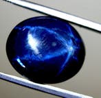 Ct. 15,90 Zaffiro Blu Naturale - Stellato - Hoogte: 15 mm -