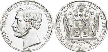 Vereinstaler, daalder 1865 B Schaumburg-lippe Adolf Georg..., Verzenden