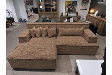 Domburg Loungebank - loungebanken - Bruin, Nieuw, 150 cm of meer, Stof, 250 tot 300 cm