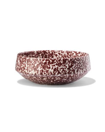 HEMA Saladeschaal Ø21cm Trend aardewerk bordeauxrood spikkel, Huis en Inrichting, Keuken | Servies, Verzenden, Nieuw