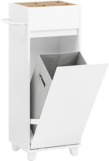 2dekans | SoBuy BZR159-W Waskast - Witte Badkamermeubel met, Huis en Inrichting, Ophalen of Verzenden, Zo goed als nieuw