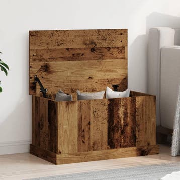 vidaXL Opbergbox 70x40x38 cm bewerkt hout oud houtkleurig, Huis en Inrichting, Woonaccessoires | Kisten, Verzenden, Nieuw