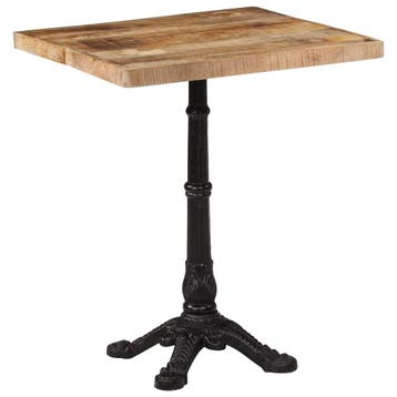 vidaXL Bistrotafel 60x60x77 cm ruw mangohout, Verzenden, Nieuw