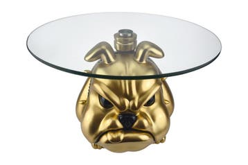 Salontafel BULLDOG 55 cm, glas, goudkleurig - 48022, Huis en Inrichting, Tafels | Salontafels, Ophalen of Verzenden, Nieuw