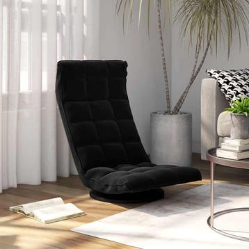 vidaXL Vloerstoel draaibaar fluweel zwart, Huis en Inrichting, Verzenden, Nieuw, Zwart