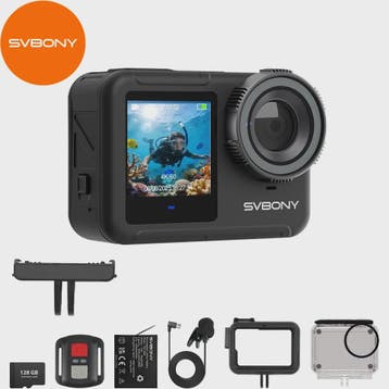 SVBONY SVGo3 4K Action Camera - Waterdicht tot 12m, 128GB, E, Verzenden, Nieuw