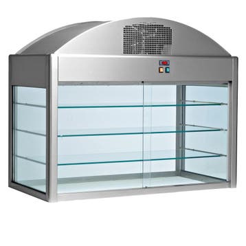Onafhankelijke gekoelde vitrine met gordijn (met bodem), Verzenden, Nieuw in verpakking, Koelen en Vriezen