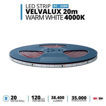 LED Strip - Velvalux - 20 Meter - Natuurlijk Wit 4000K -, Ophalen of Verzenden, Nieuw, Overige fittingen